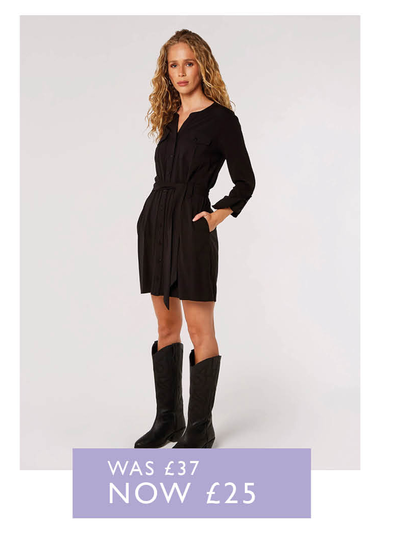 Utility Shirt Mini Dress