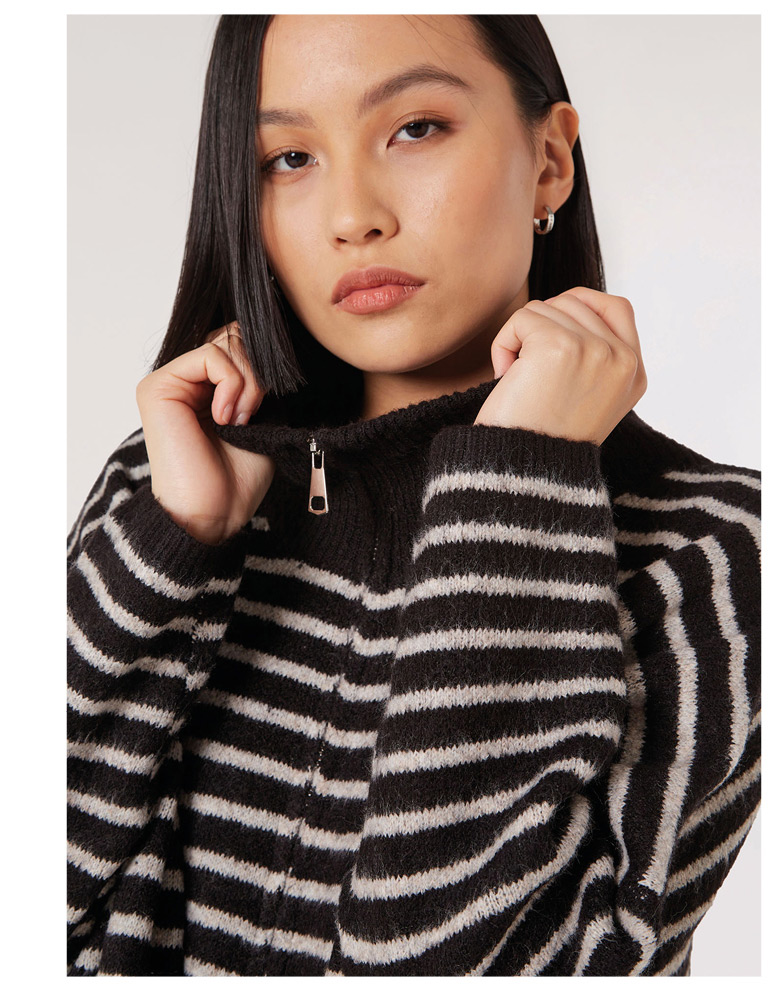 Stripe Knitted Longline Jumper