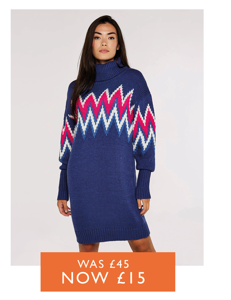 Chevron Jumper Mini Dress