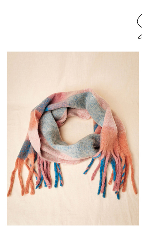 Check Colour Block Scarf