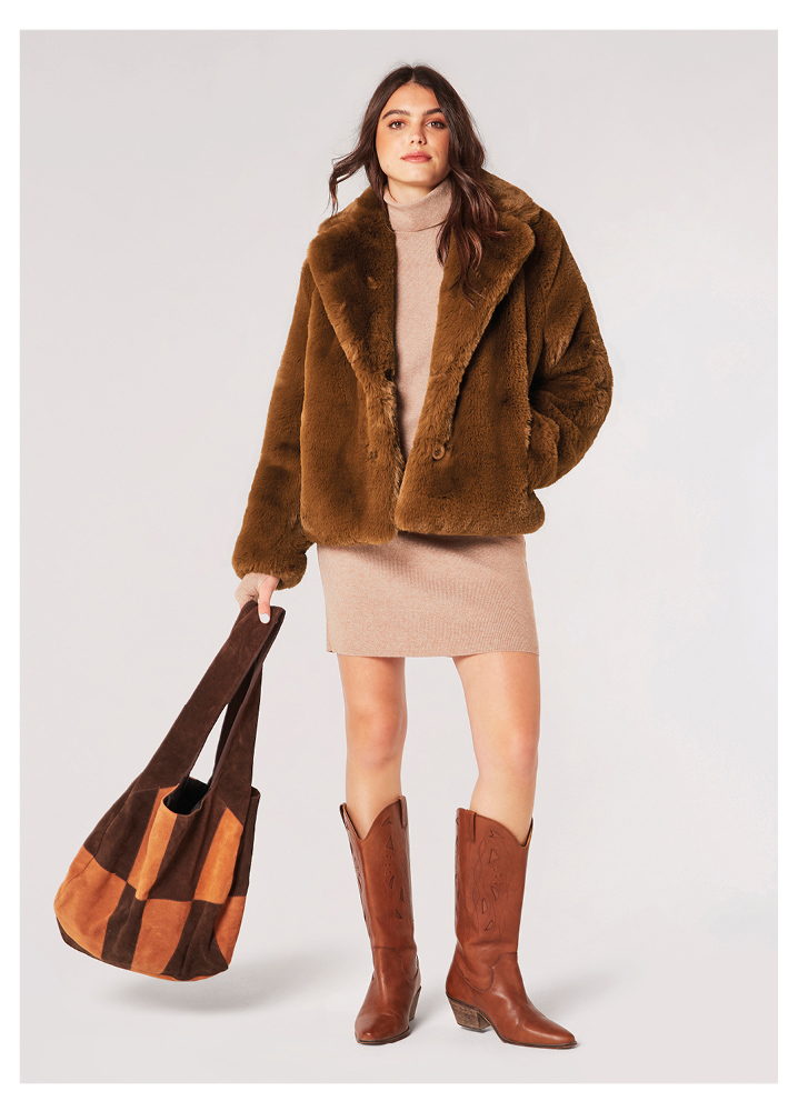 Short Faux Fur Coat