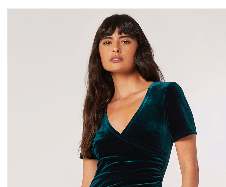 Velvet Ruched Bodycon Mini Dress