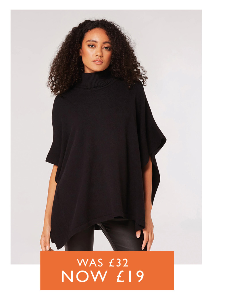 Oversized Pointelle Cape Jumper