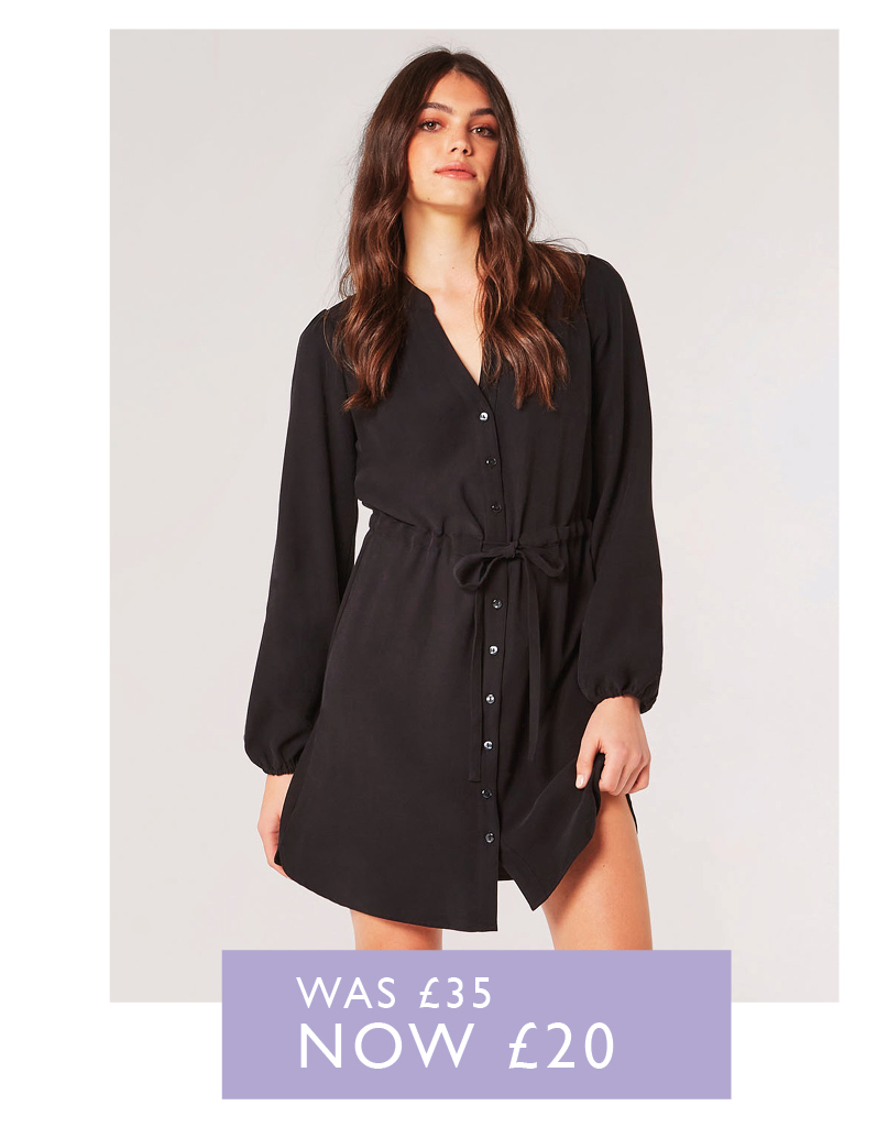 Twill Shirt Mini Dress