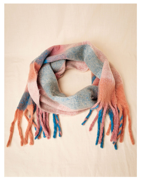 Check Colour Block Scarf