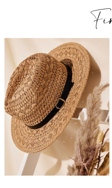 Raffia Fedora Hat