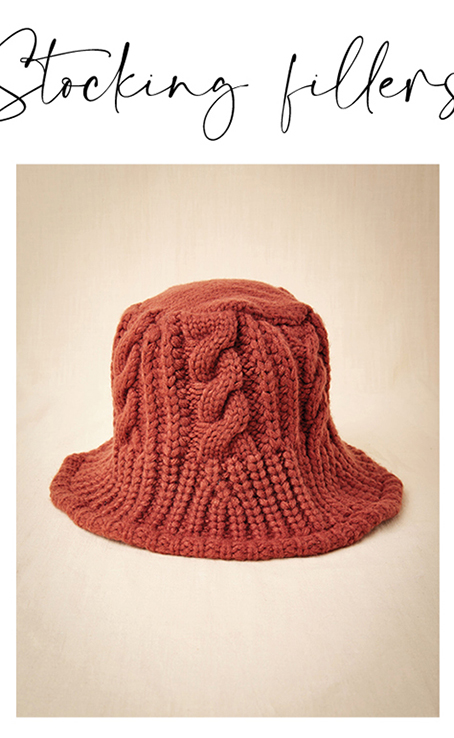 Cable Knit Bucket Hat