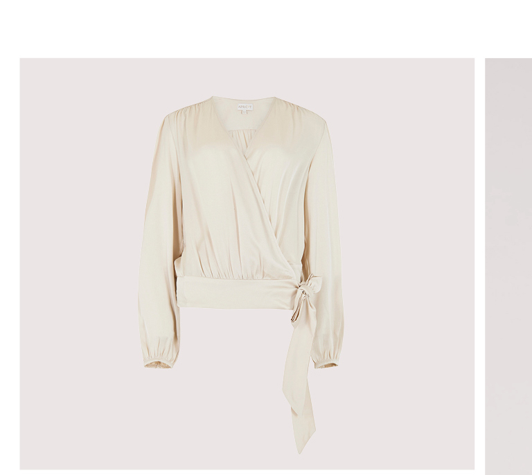 Soft Satin Wrap Top