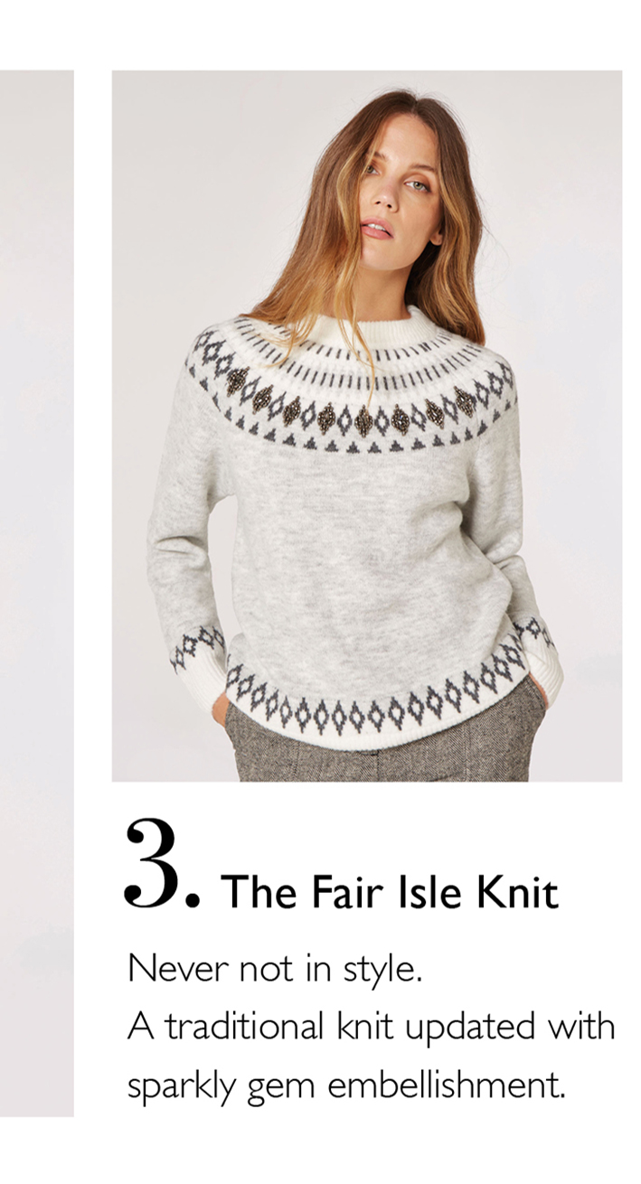 Fair Isle Gem Embellished Jumper