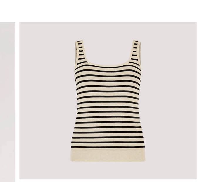 Stripe Knitted Tank Top