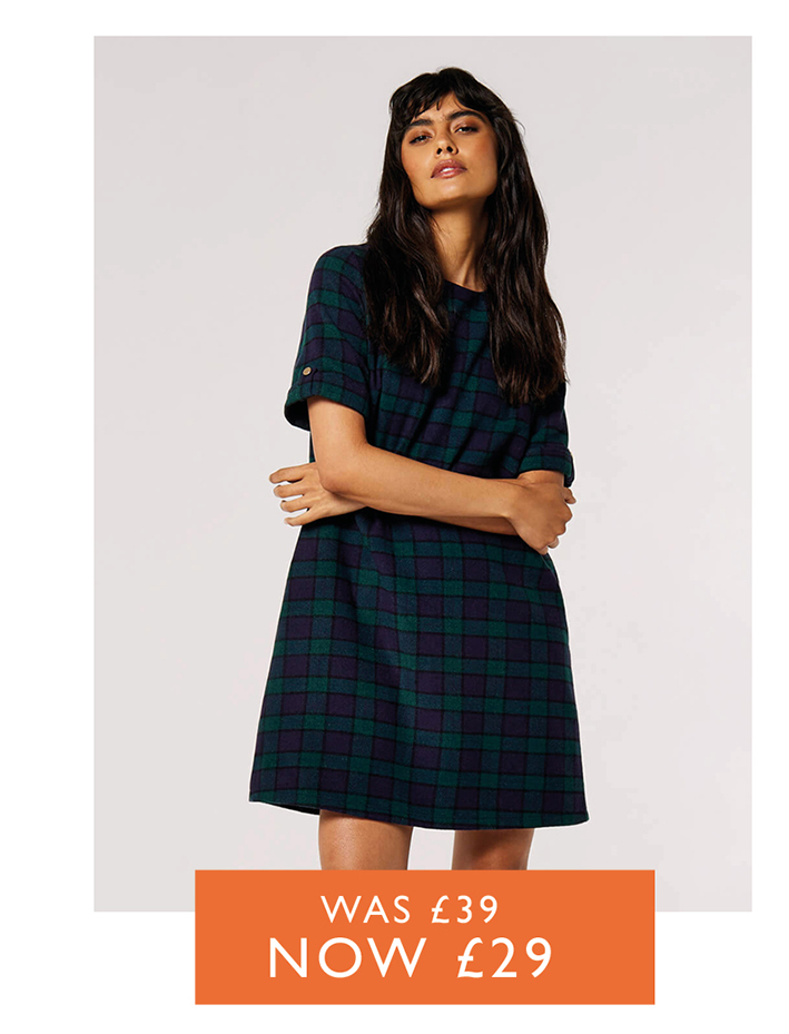 Tartan Check Swing Mini Dress