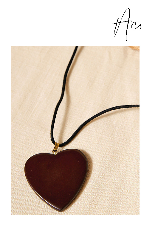 Resin Heart Pendant Necklace