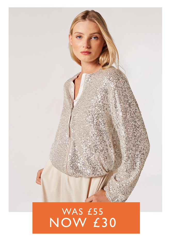 Sequins Bomber Jacket