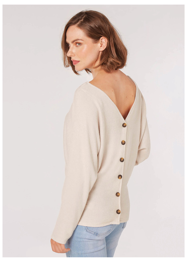 Button Back Knitted Top