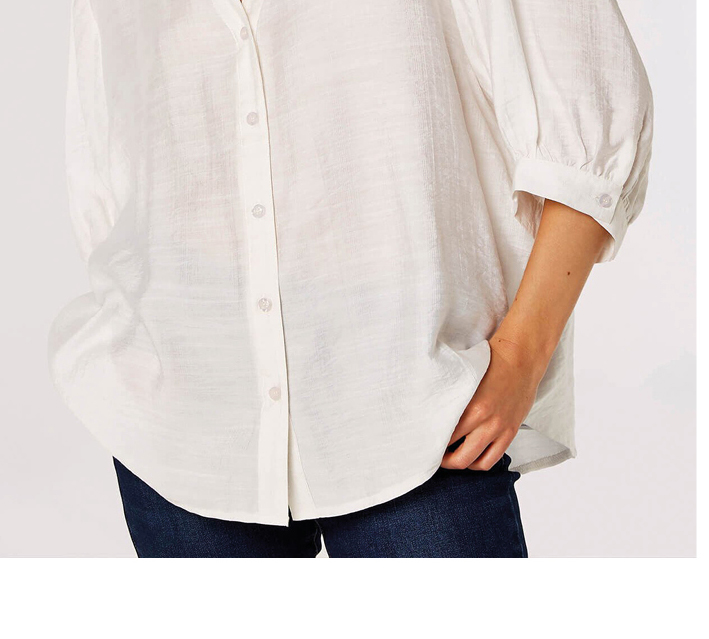 Textured High-Low Shirt