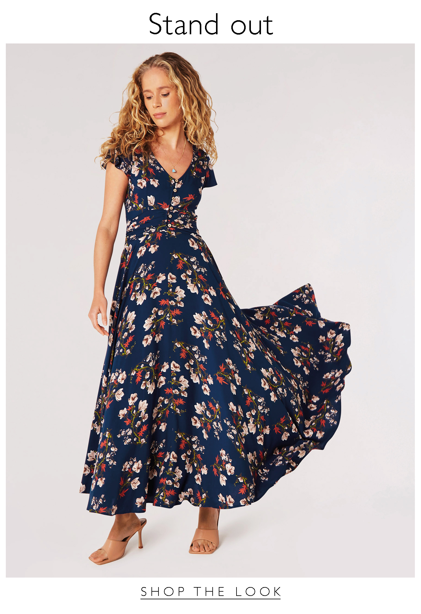 Blossom Bunches Midi Dress