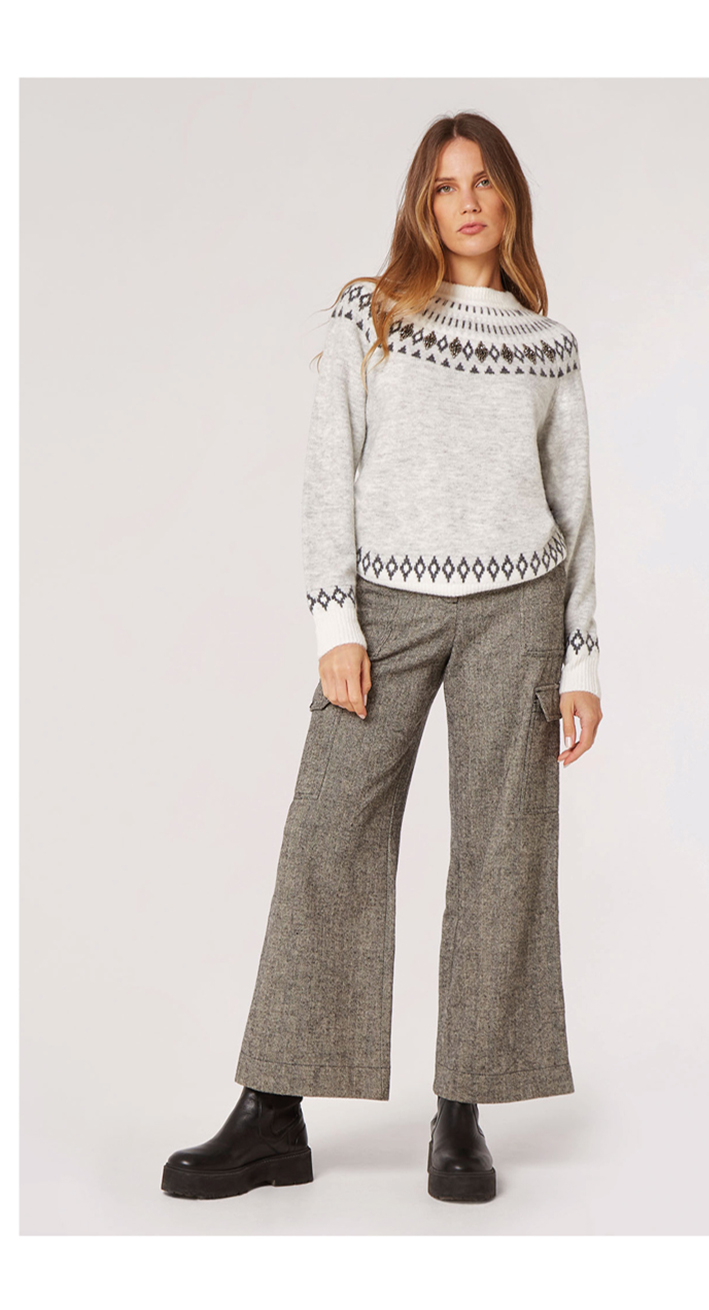 Fair Isle Gem Embellished Jumper