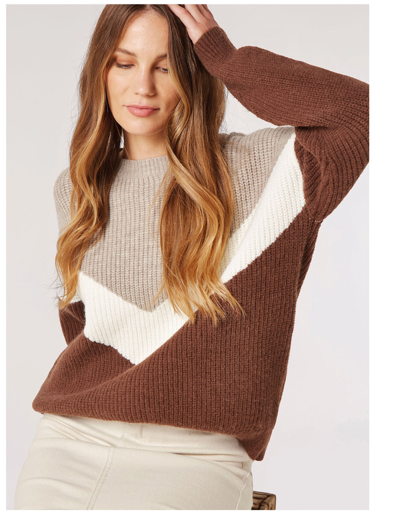 Chunky Chevron Block Jumper