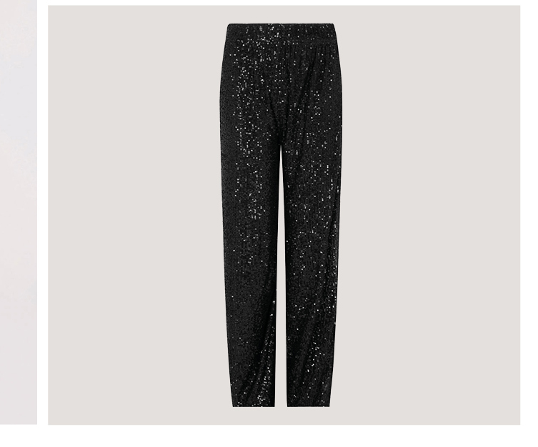 Sequin Embellished Palazzo Trousers