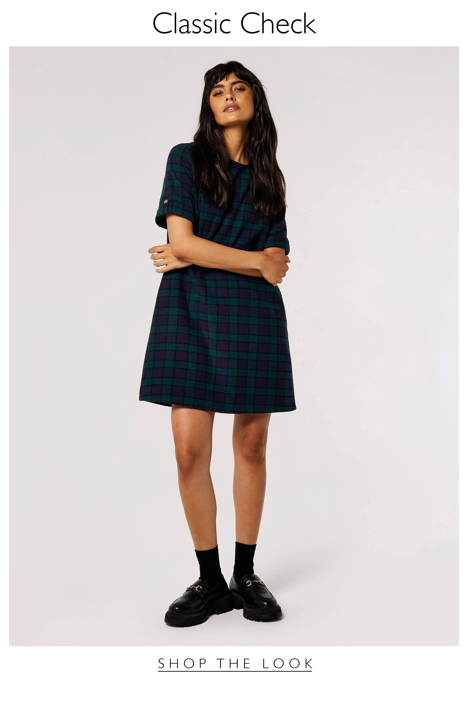 Tartan Check Swing Mini Dress