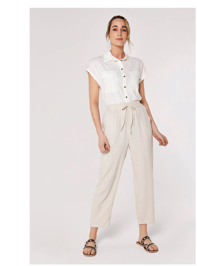 Linen Palazzo Trousers