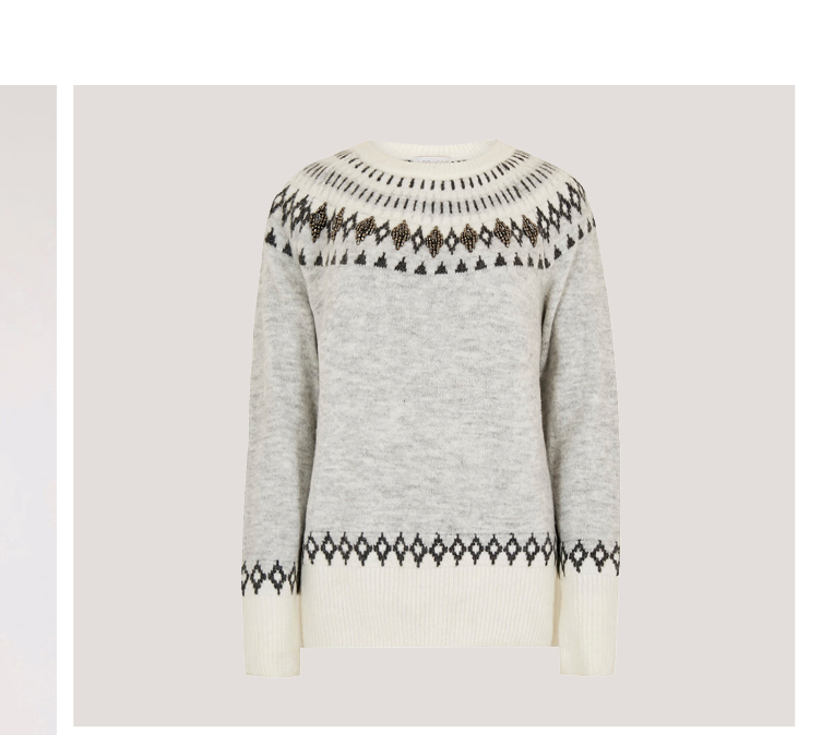 Fair Isle Gem Embellished Jumper