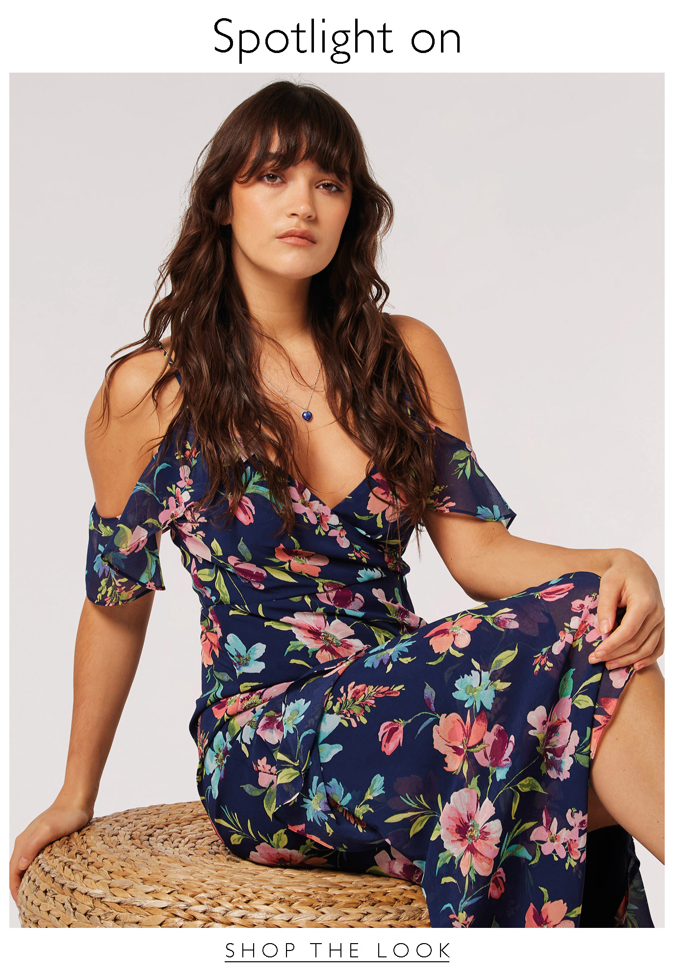 Watercolour Floral Chiffon Maxi Dress