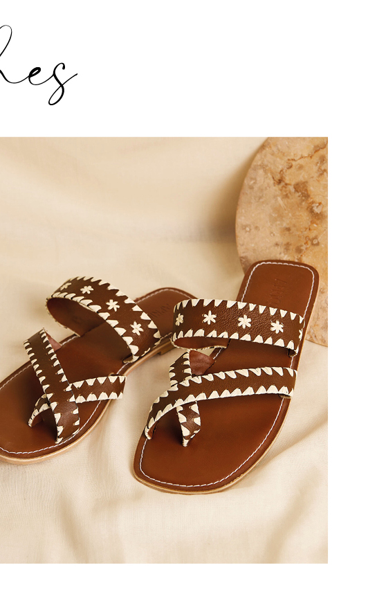 Tan Raffia Ecru Sandal