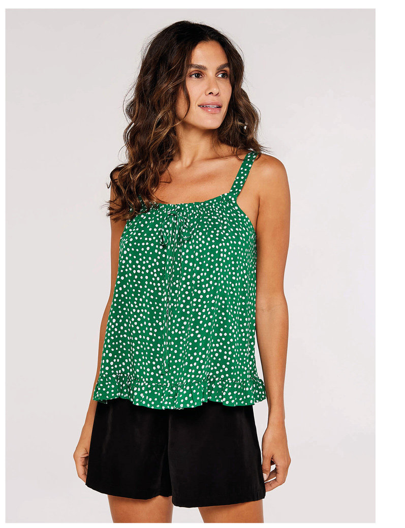 Polkadot Ruffle Cami Top