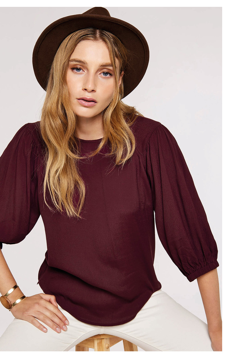 Puff Sleeve Jersey Top