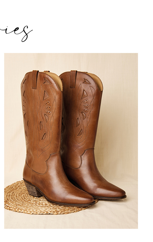 Tall Leather Cowboy Boots