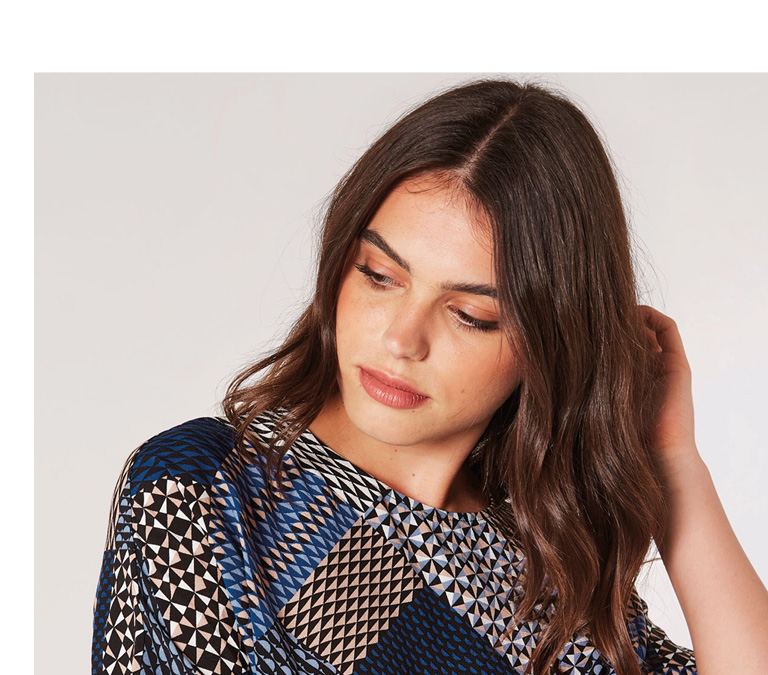 Geometric Patchwork Textured T-Shirt